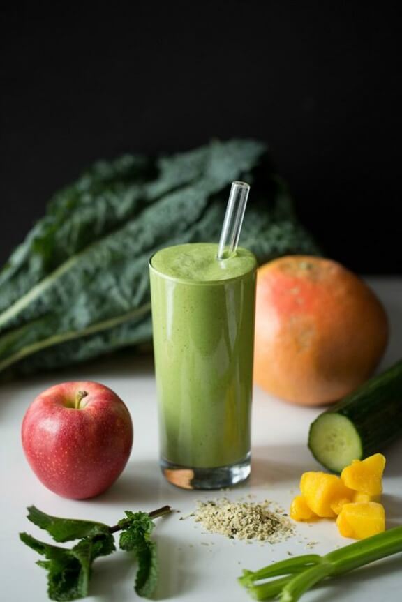 Green Warrior Protein Smoothie | ohsheglows.com