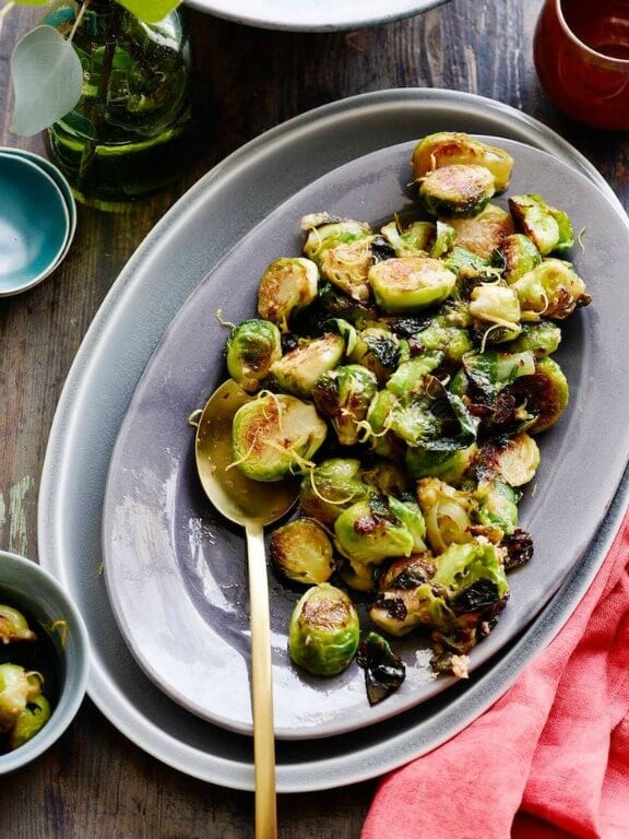 Sautéed Brussels Sprouts with Lemon Garlic Butter | whatsgabbycooking.com