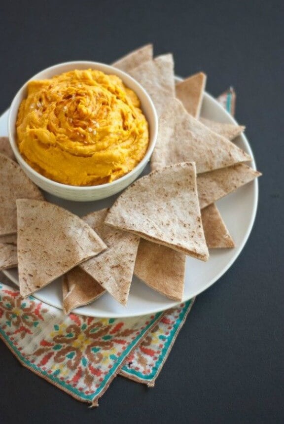 Spicy Sweet Potato Hummus | cookieandkate.com