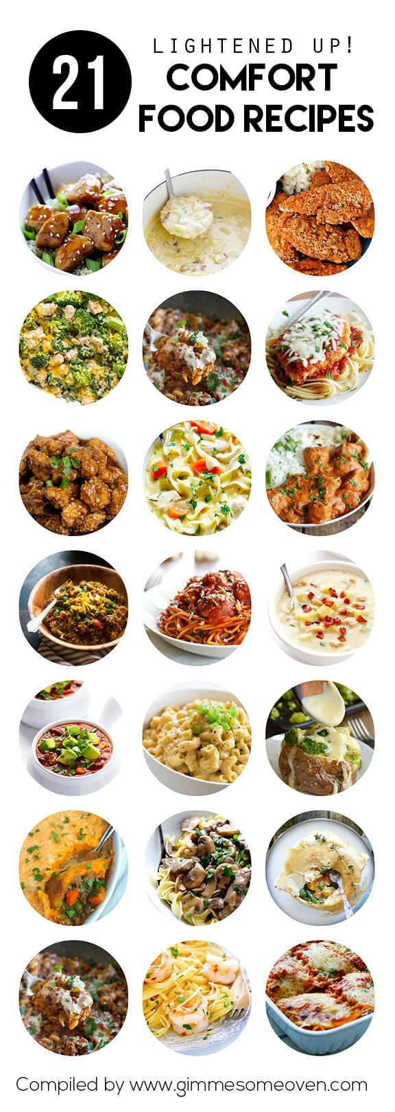 21 Lightened-Up Comfort Food Recipes - a delicious collection from food bloggers | gimmesomeoven.com