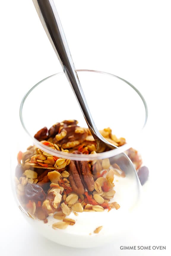 Carrot Cake Granola | gimmesomeoven.com