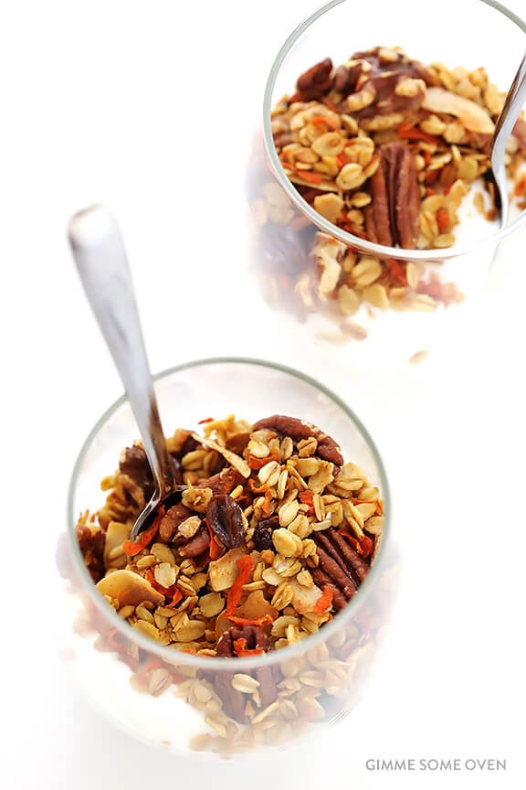 Carrot Cake Granola | gimmesomeoven.com