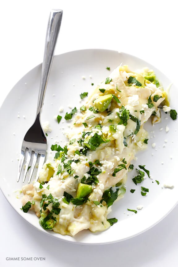 Crab and Avocado Enchiladas Recipe | gimmesomeoven.com