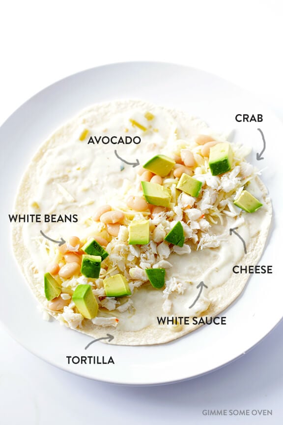 Crab and Avocado Enchiladas Recipe | gimmesomeoven.com