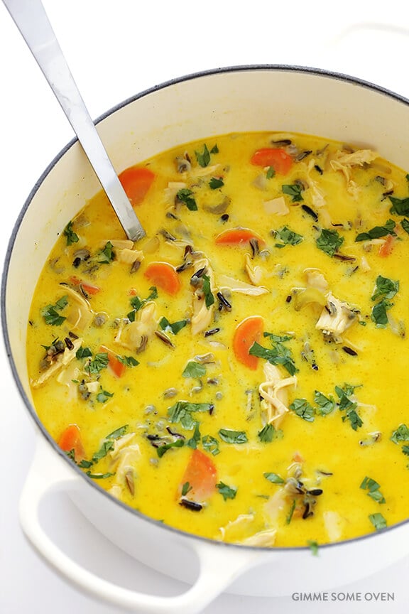 Curried Chicken and Wild Rice Soup | gimmesomeoven.com #glutenfree