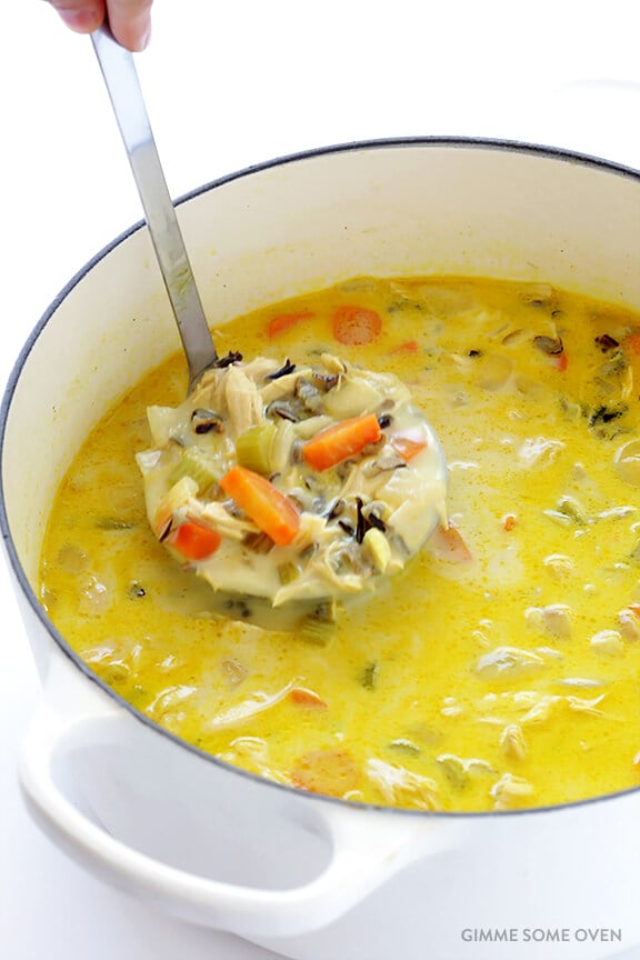 Curried Chicken and Wild Rice Soup | gimmesomeoven.com #glutenfree
