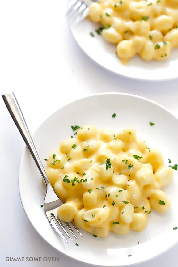 Gnocchi Mac and Cheese -- rich and creamy, easy to make, and unbelievably good | gimmesomeoven.com