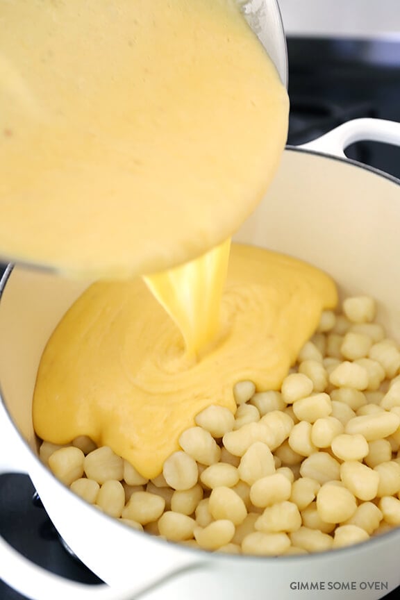 Gnocchi Mac and Cheese -- rich and creamy, easy to make, and unbelievably good | gimmesomeoven.com