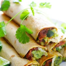 5-Ingredient Chicken Guacamole Taquitos