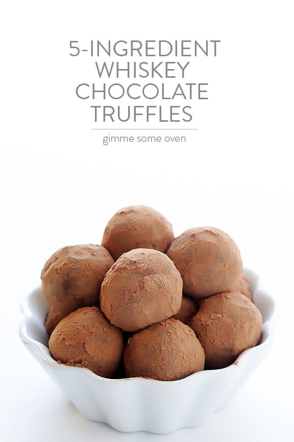 5-Ingredient Whiskey Chocolate Truffles | gimmesomeoven.com