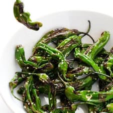 Easy Sesame Shishito Peppers