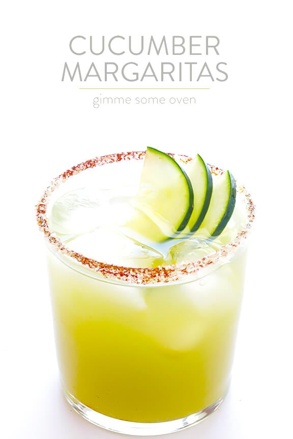 Spicy Cucumber Margaritas | gimmesomeoven.com