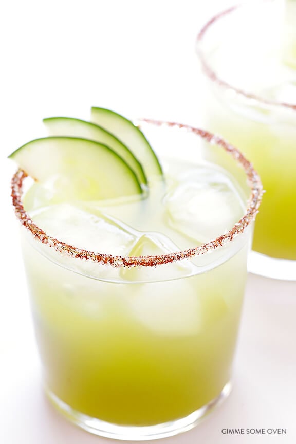 Spicy Cucumber Margaritas Recipe | gimmesomeoven.com