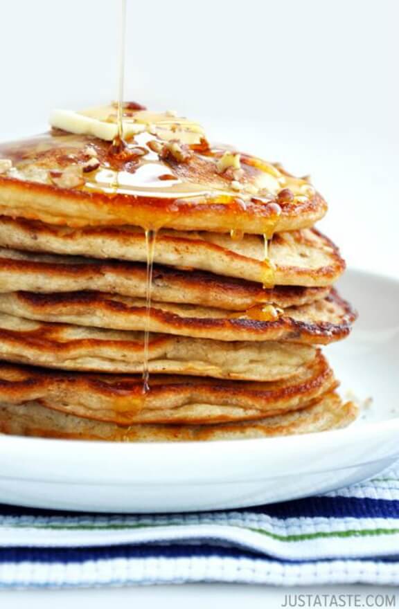 Banana Nut Pancakes | justataste.com