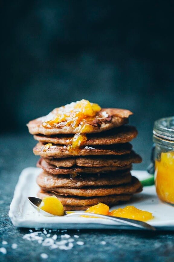 Coconut & Quinoa Pancakes | greenkitchenstories.com