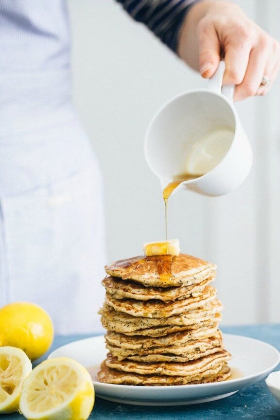 Lemon Poppyseed Pancakes {Gluten Free} | acouplecooks.com