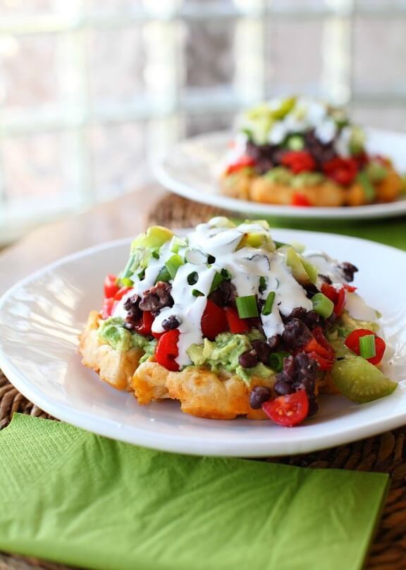 7-Layer Nacho Waffles | scarlettabakes.com