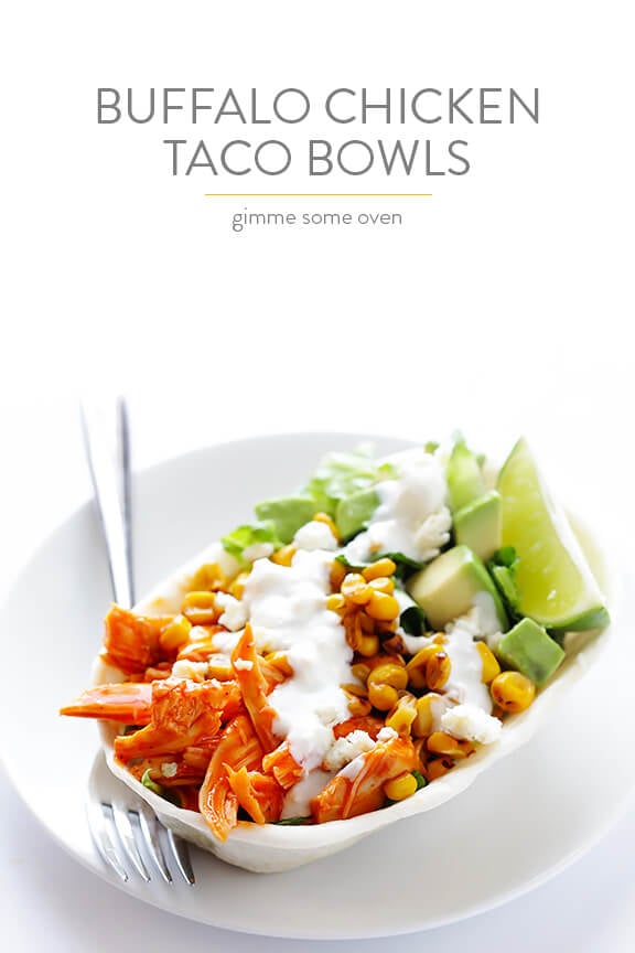 Buffalo Chicken Tacos | gimmesomeoven.com