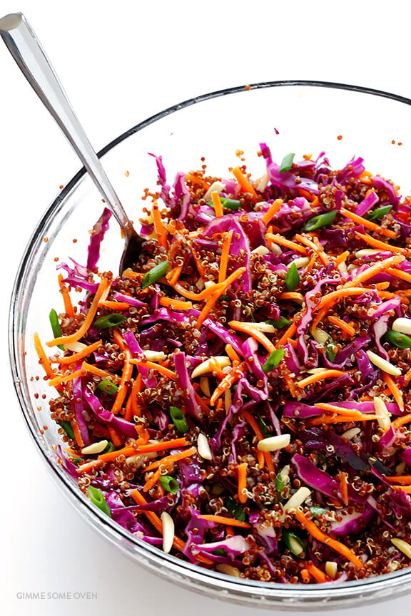 Easy Sesame Quinoa Slaw - Gimme Some Oven