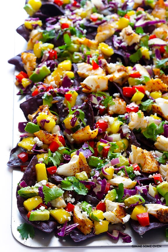 Rainbow Fish Taco Nachos 3