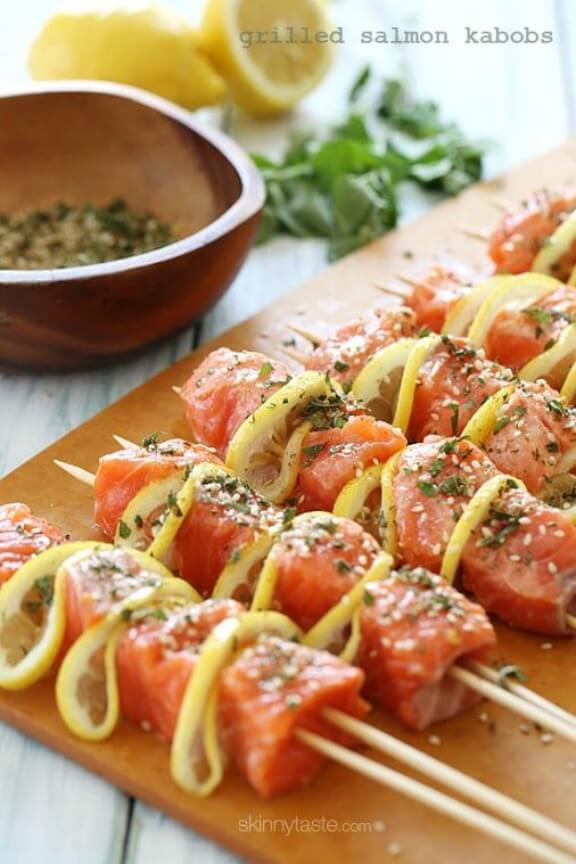 Grilled Salmon Kebabs | skinnytaste.com