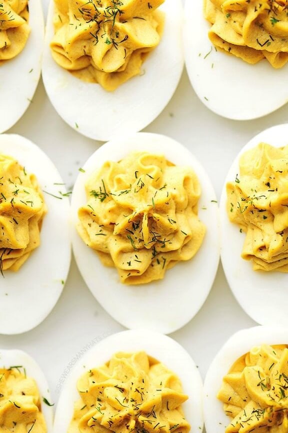 Perfect Deviled Eggs | shewearsmanyhats.com