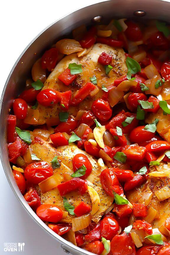 Easy Italian Chicken Skillet | gimmesomeoven.com