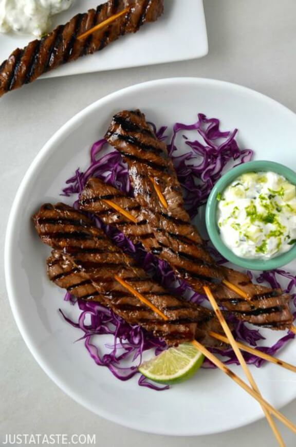 Five-Spice Beef Kabobs | justataste.com