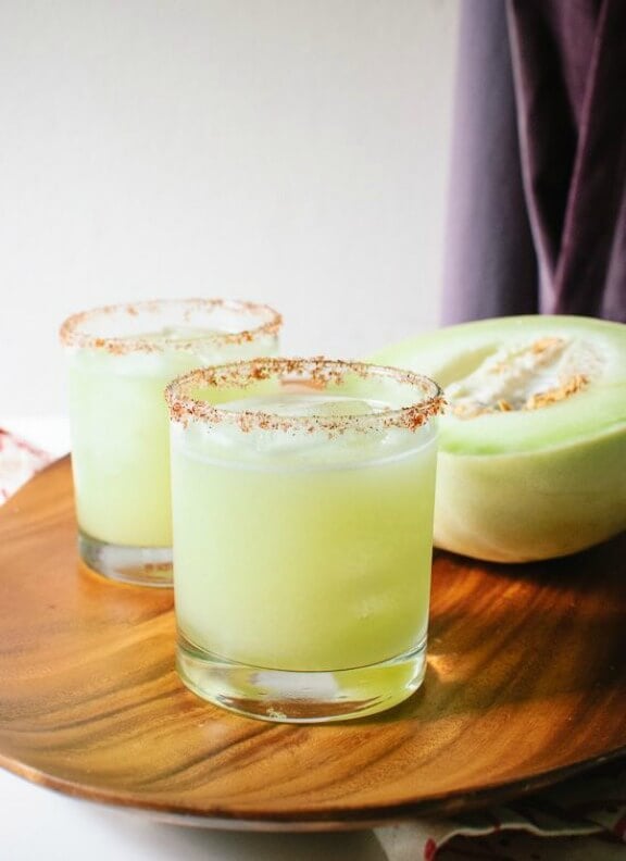 Fresh Honeydew Margaritas | cookieandkate.com