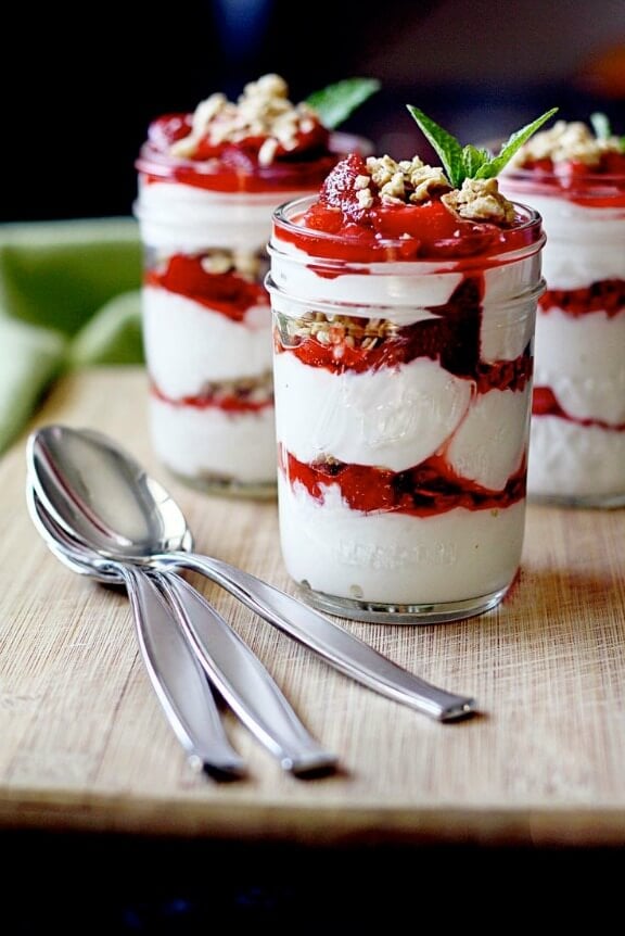 Roasted Strawberry Parfaits | insockmonkeyslippers.com