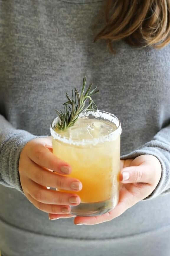 Rosemary Ginger Margaritas | wickedspatula.com