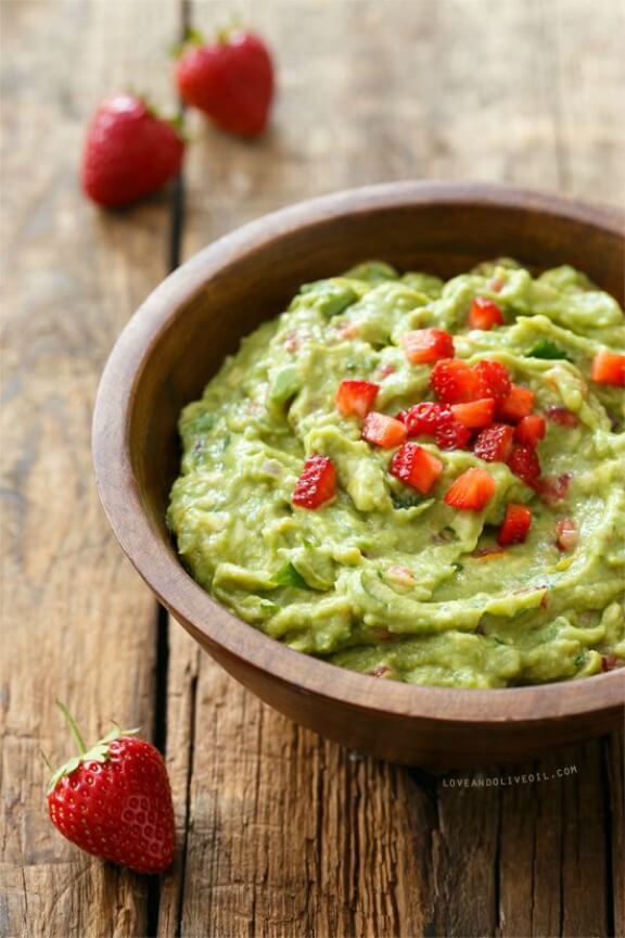 Strawberry Guacamole | loveandoliveoil.com