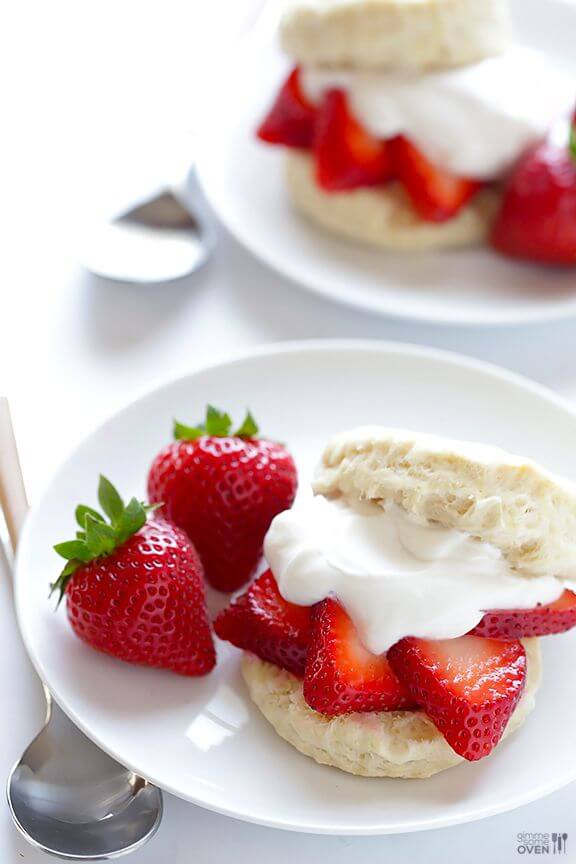 Strawberry Shortcake with Coconut Whipped Cream | gimmesomeoven.com
