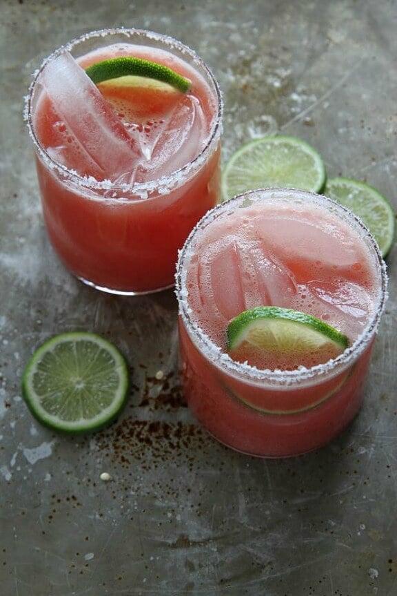 Salted Watermelon Margaritas | heatherchristo.com