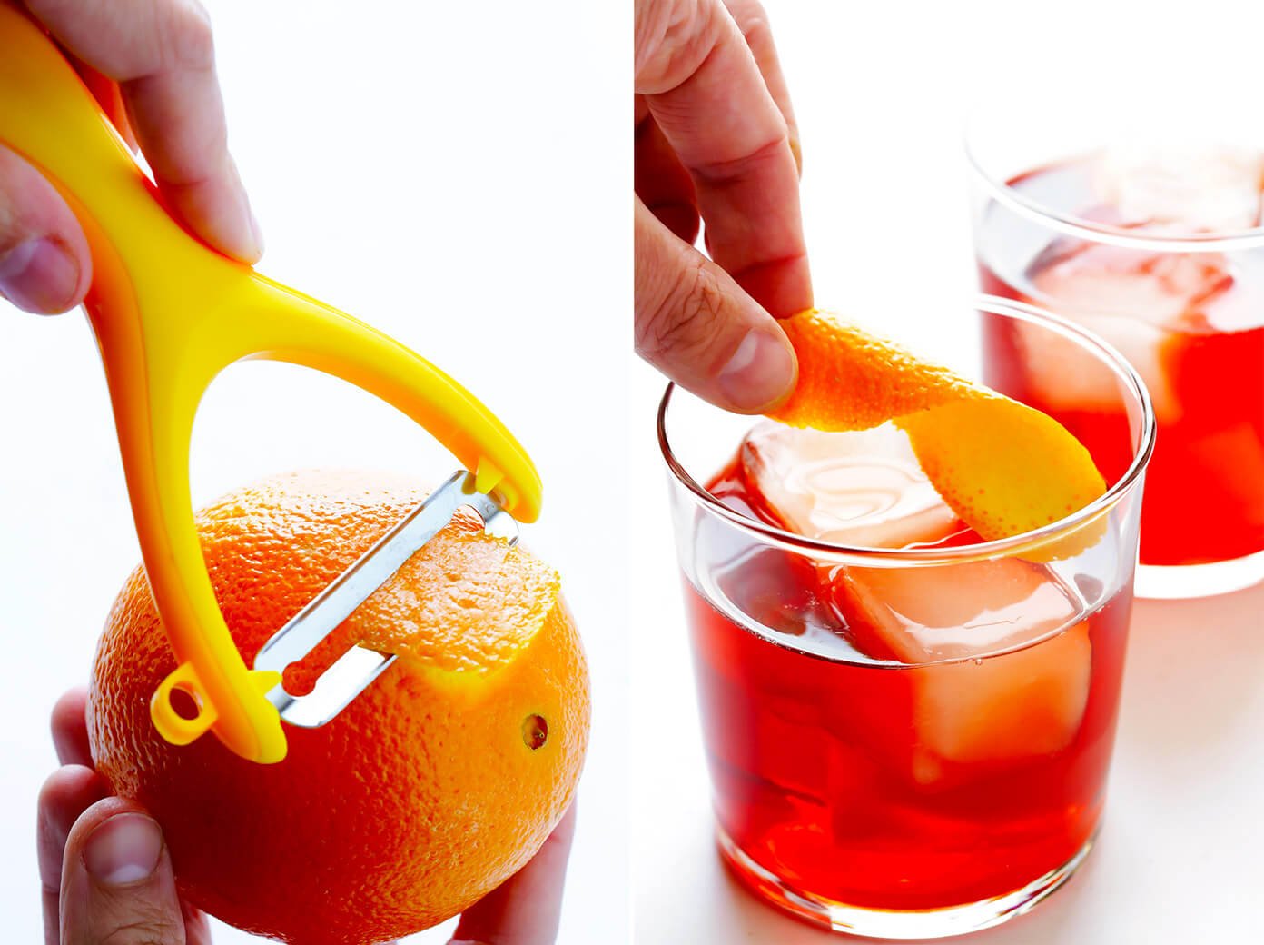 How to make an orange peel for a negroni cocktail