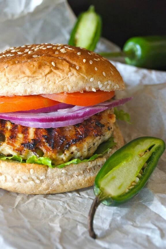 Grilled Jalapeno Pepper Jack Turkey Burger | cookingontheweekends.com