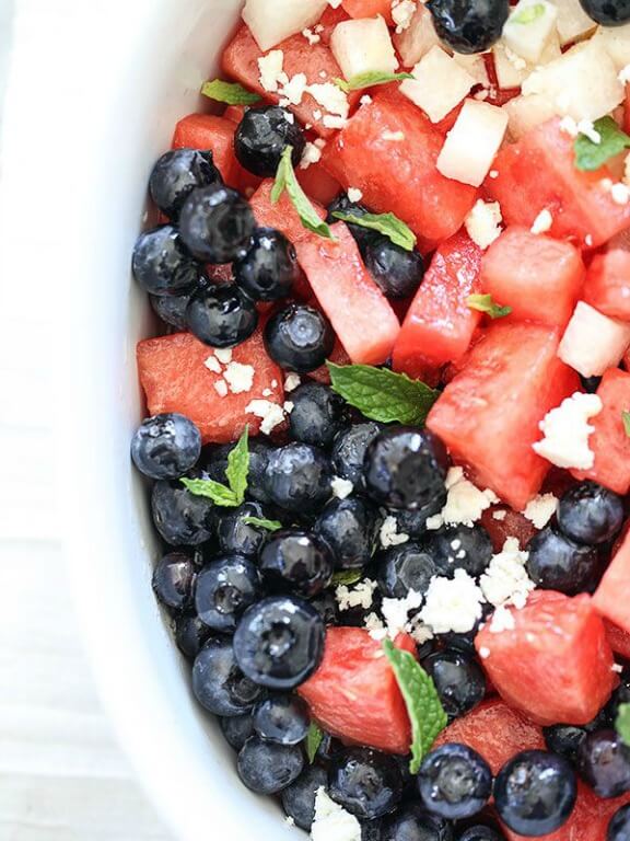 Red White and Blue Salad | foodiecrush.com