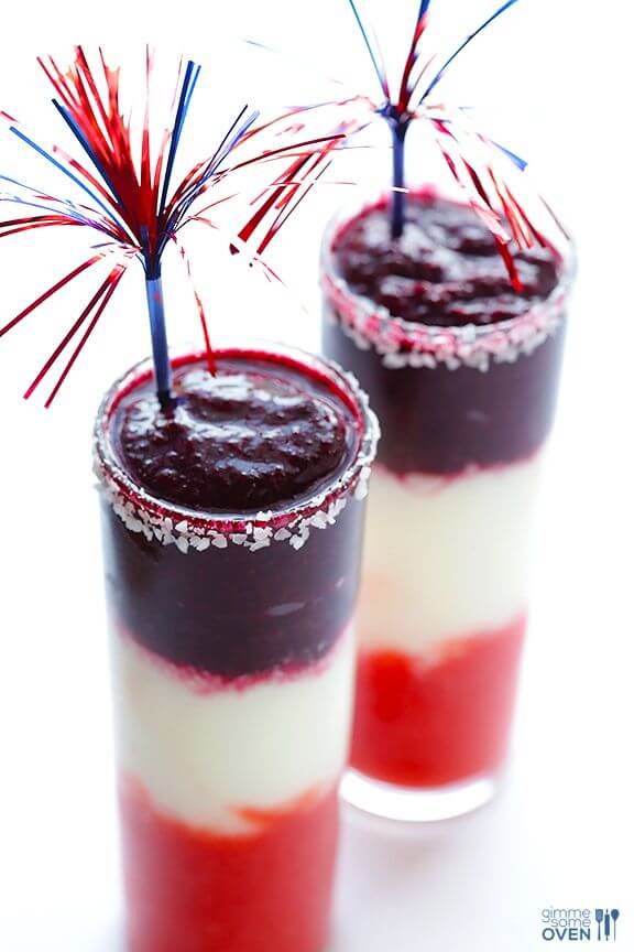 Red White and Blue(Berry) Margaritas | gimmesomeoven.com