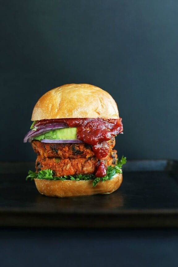 Sweet Potato Black Bean Burger | minimalistbaker.com