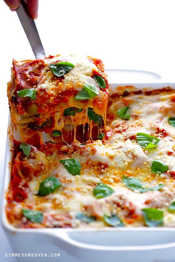 10-Minute Spinach Lasagna | gimmesomeoven.com