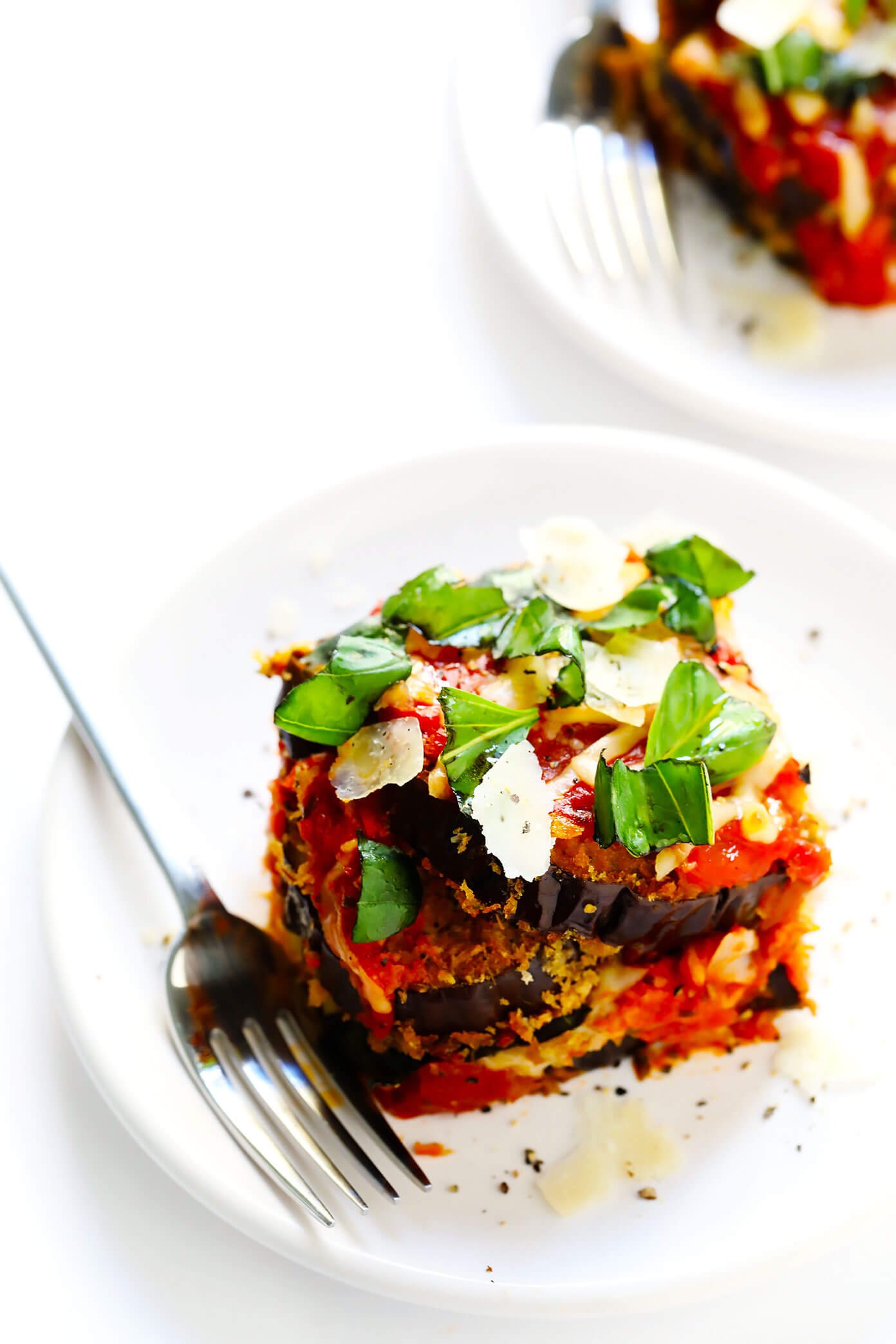 Eggplant Parmesan with Basil