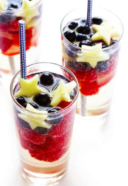 Sparkling Red White and Blue Sangria