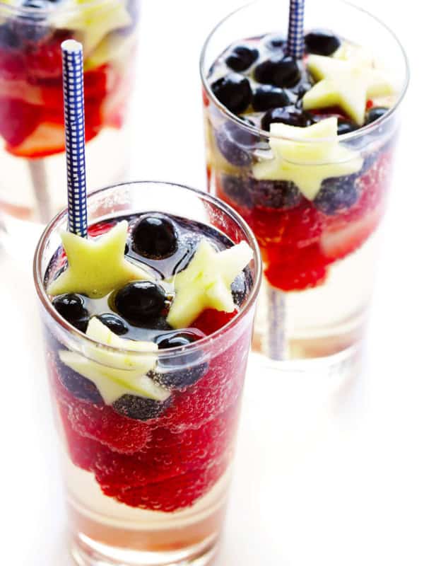 Sparkling Red White and Blue Sangria