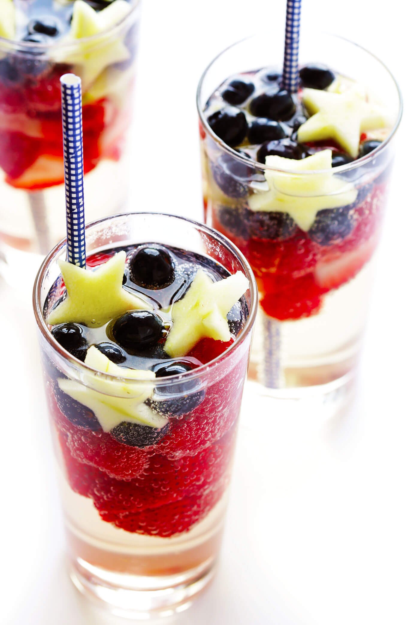 Sparkling Red White and Blue Sangria from Gimme Some Oven