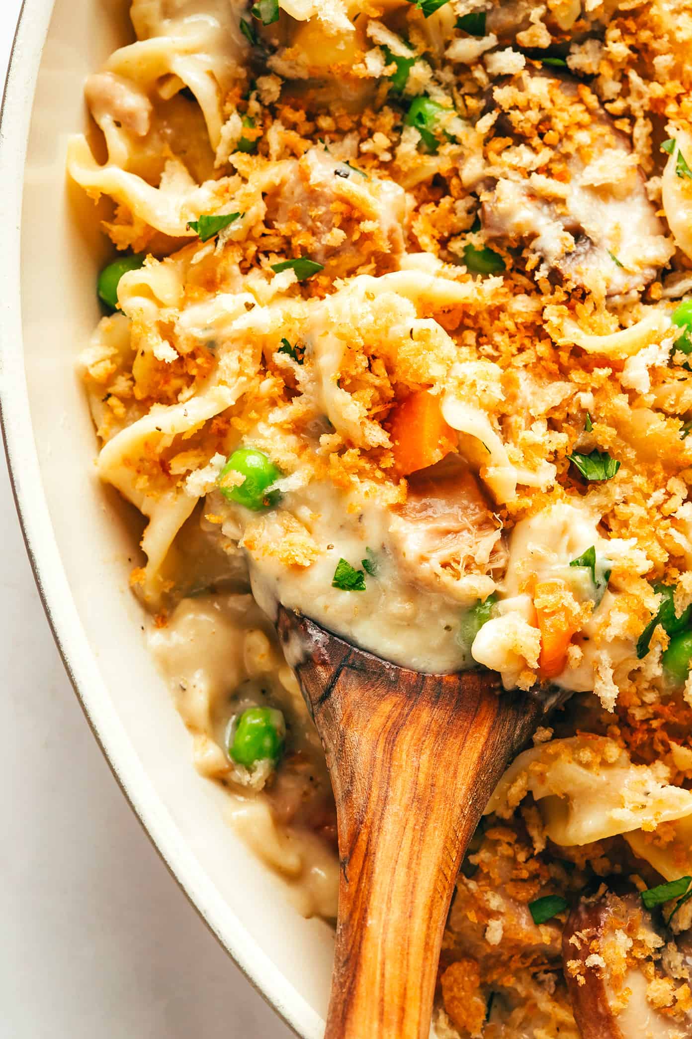 Tuna Noodle Casserole Closeup