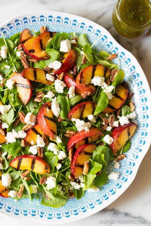 Grilled Peaches and Watercress Salad | aspicyperspective.com