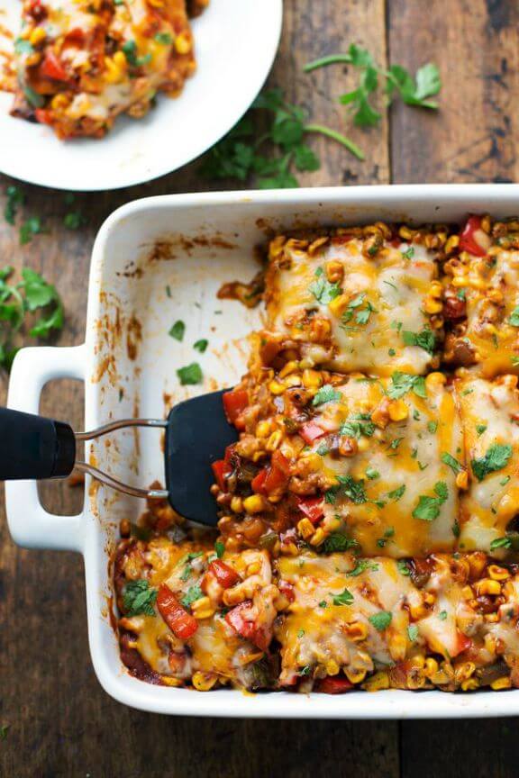 Healthy Mexican Casserole | pinchofyum.com