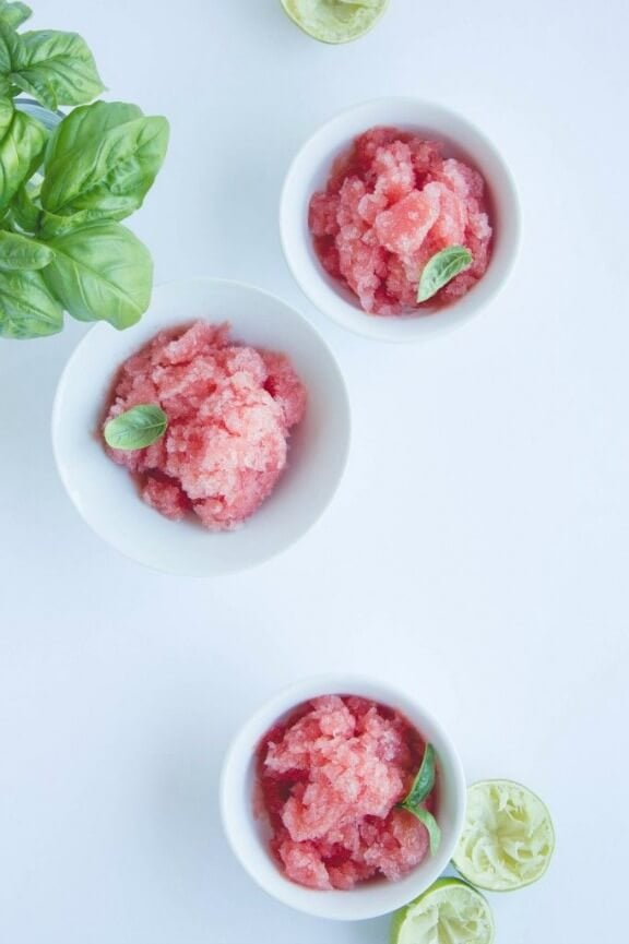 Salted Watermelon, Tequila & Basil Granita | pinkpatisserie.net