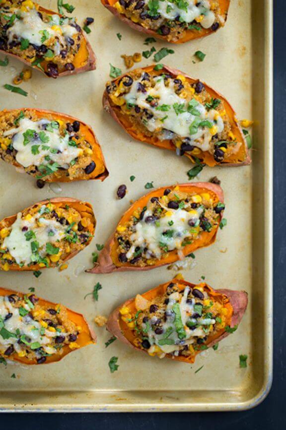 Honey-Lime Quinoa Stuffed Sweet Potatoes | cookingclassy.com