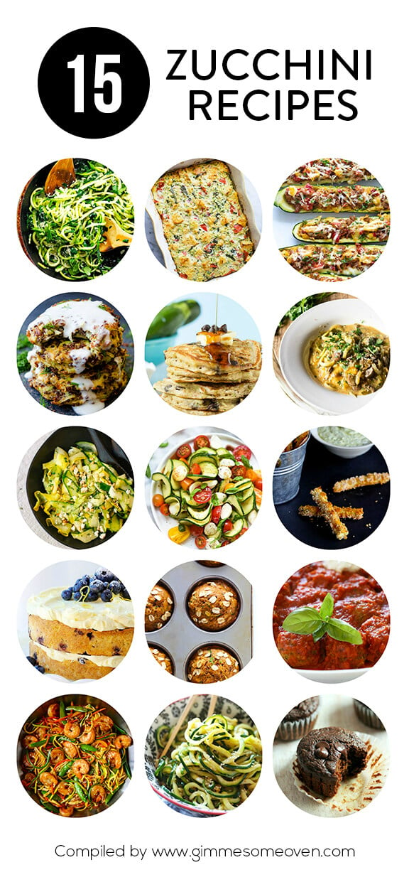 A delicious collection of zucchini recipes from food bloggers | gimmesomeoven.com